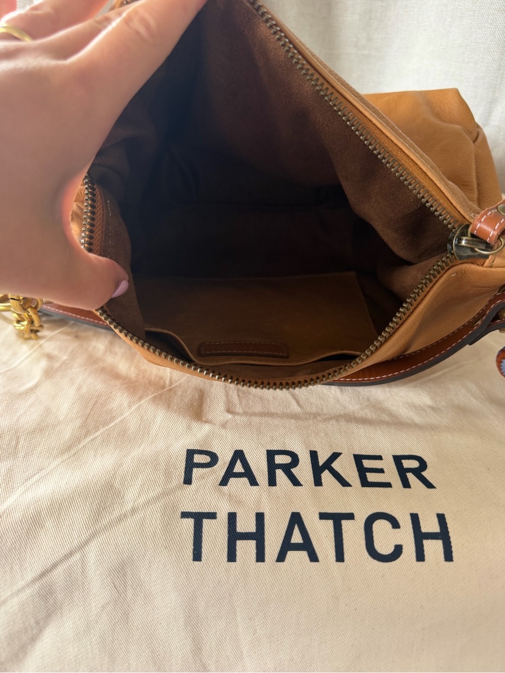 Heritage Broken-In Leather Shoulder Bag — Tan - Picture 7 of 11